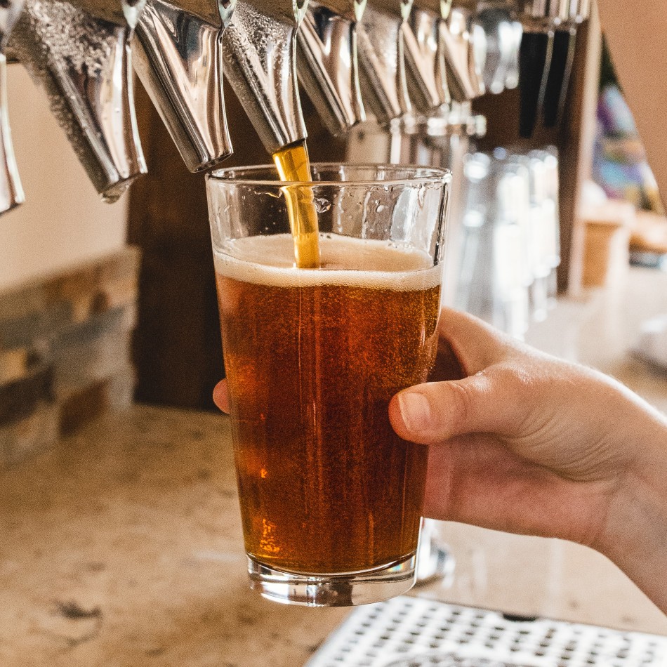 Forme de verre à bière : verre droit